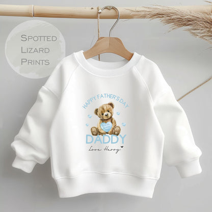 Personalised Father's Day Kids Sweatshirt - Father's Day Sweatshirt - I Love my Daddy Sweatshirt - Kids Matching Jumpers Sibling - Dad Gift