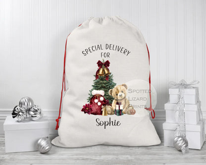 personalised Christmas eve sack