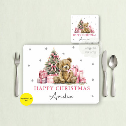 Gift for Kids - Personalised Placemat - Placemat and Coast set - Personalised Tableware - Personalised Coaster - 