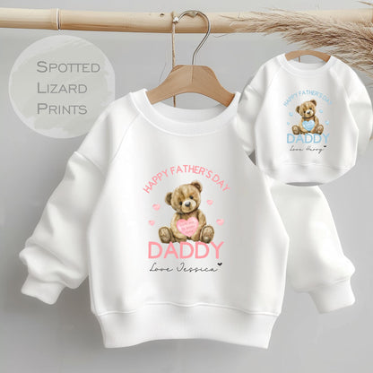 Personalised Father's Day Kids Sweatshirt - Father's Day Sweatshirt - I Love my Daddy Sweatshirt - Kids Matching Jumpers Sibling - Dad Gift