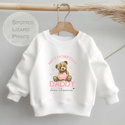 Personalised Father's Day Kids Sweatshirt - Father's Day Sweatshirt - I Love my Daddy Sweatshirt - Kids Matching Jumpers Sibling - Dad Gift