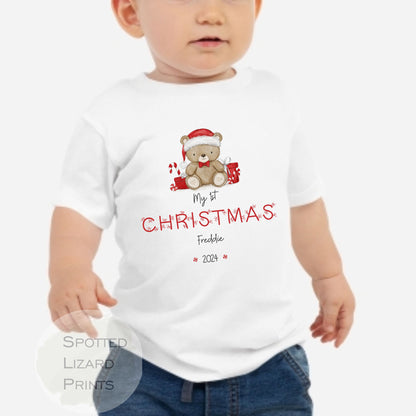 personalised my first Christmas baby T-Shirt