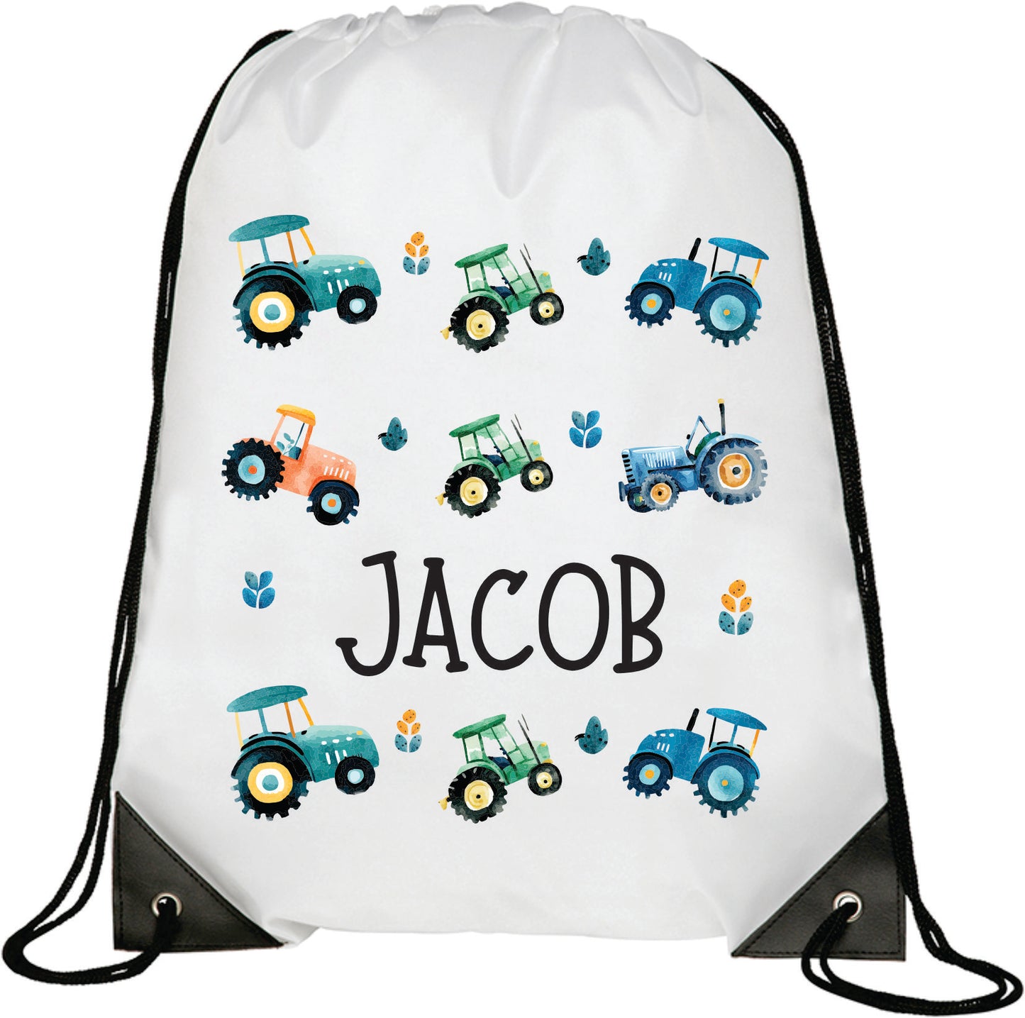 Personalised tractors drawstring bag