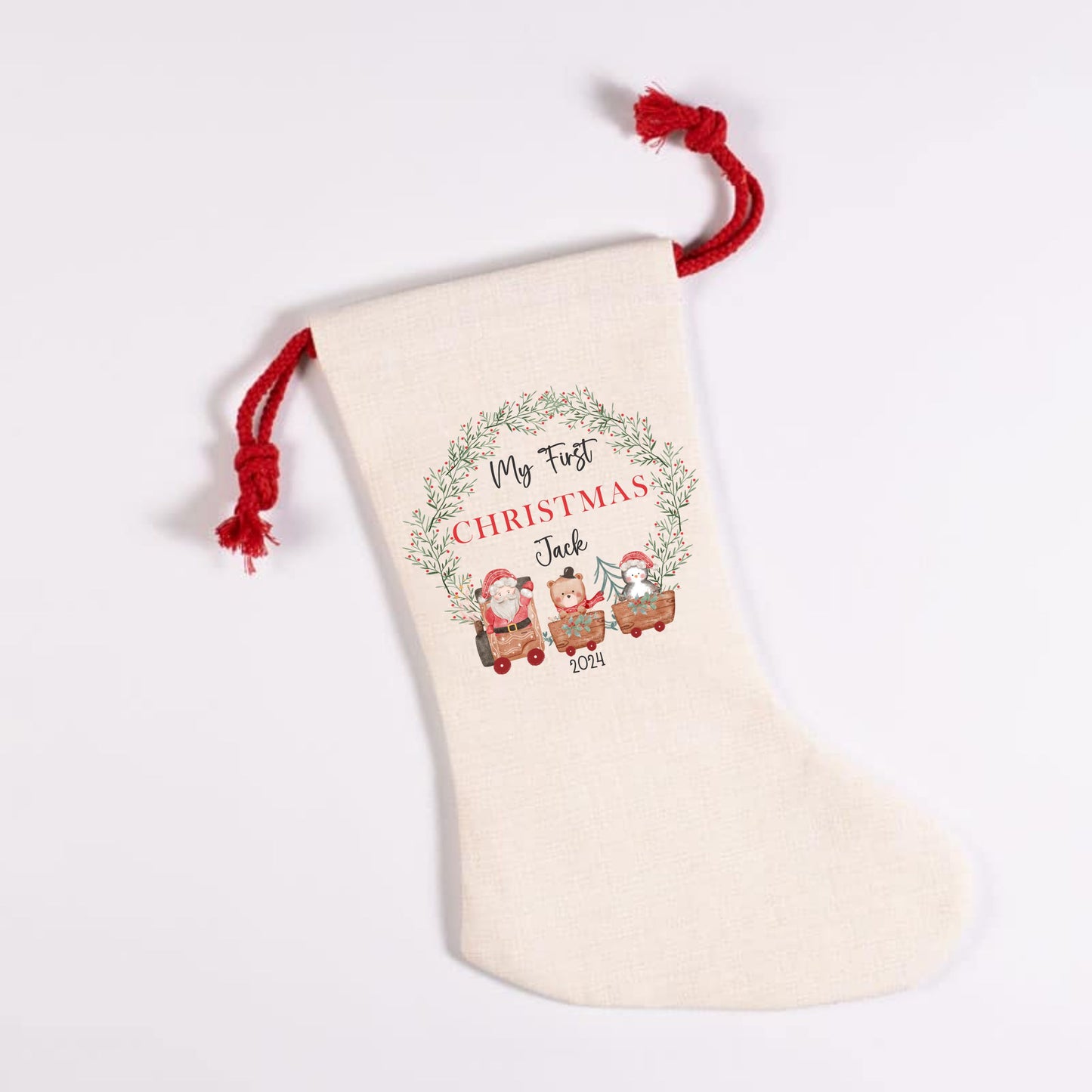 christmas stocking personalised with a name