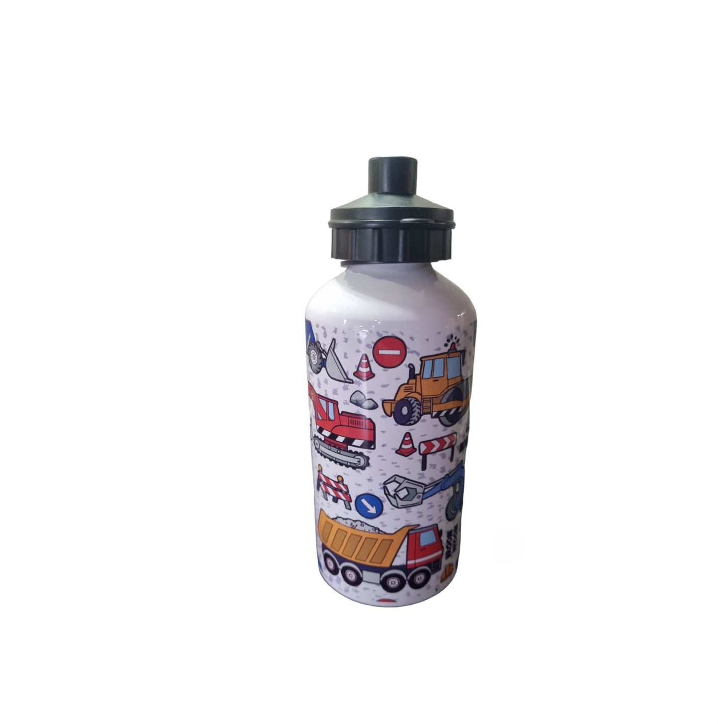 Personalised Water Bottle. Unique Hand printed Gift for Kids. Planets and Robots