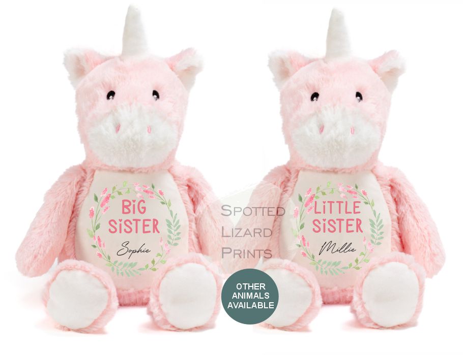 Personalised Big Sister Little Sister teddy