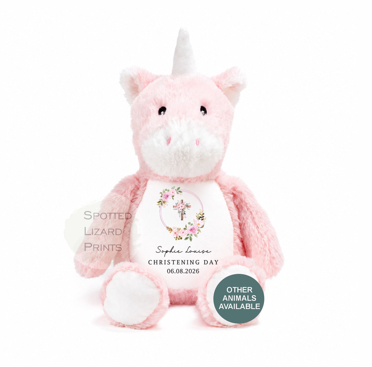 Personalised Christening Teddy Bear, Baby Baptism Gift, Custom Baby Name Soft Toy, Christening Keepsake Gift, Baby Girl Boy Gift, kids Bears