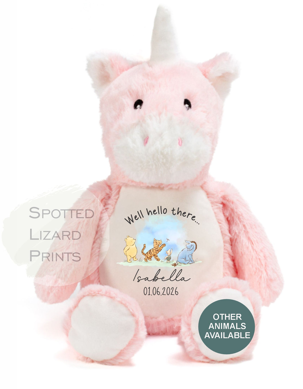 personalised new baby teddy