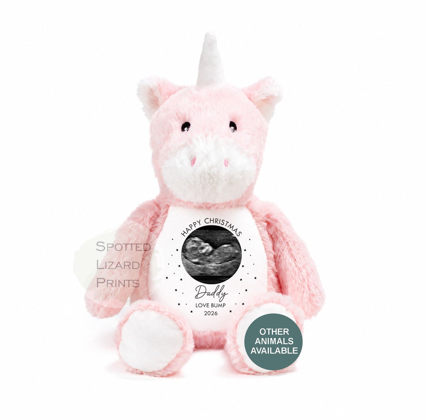 Christmas Gift From Baby to Daddy, Personalised Photo Teddy, First Christmas Daddy Gift, Baby Scan Teddy Bear, New Dad Xmas Keepsake