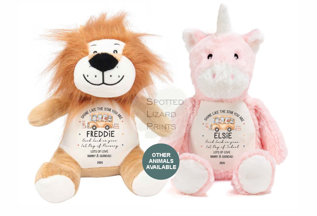 personalised first day of school teddy