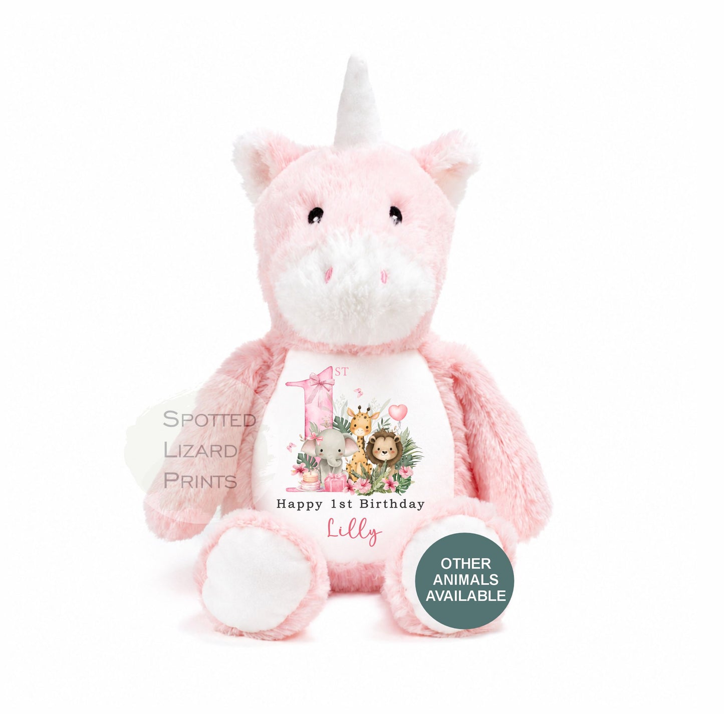 Personalised 1st Birthday Teddy | Baby First Birthday Gift | Custom Name Soft Toy | Kids Cuddly Toy Keepsake | Personalised Baby Gift UK