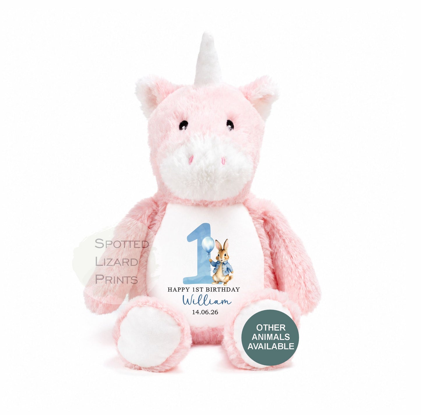 Personalised First Birthday , 1st Birthday Gift Boy Teddy, 1st Baby Boy, Birthday Present, Personalised 1st Birthday Soft Toy