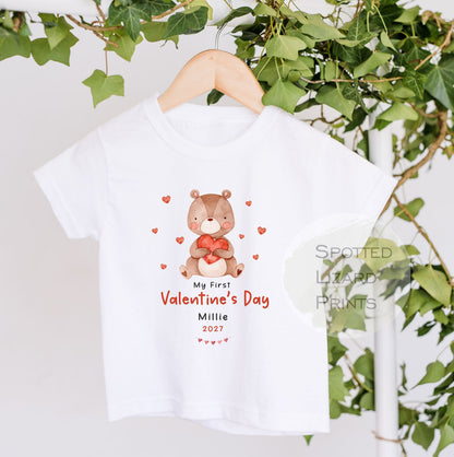 My First Valentine’s Day Baby Grow, Sleepsuit & Baby Vest | Valentine Baby Outfit | Custom Baby Valentine Outfit | Newborn Valentine Gift