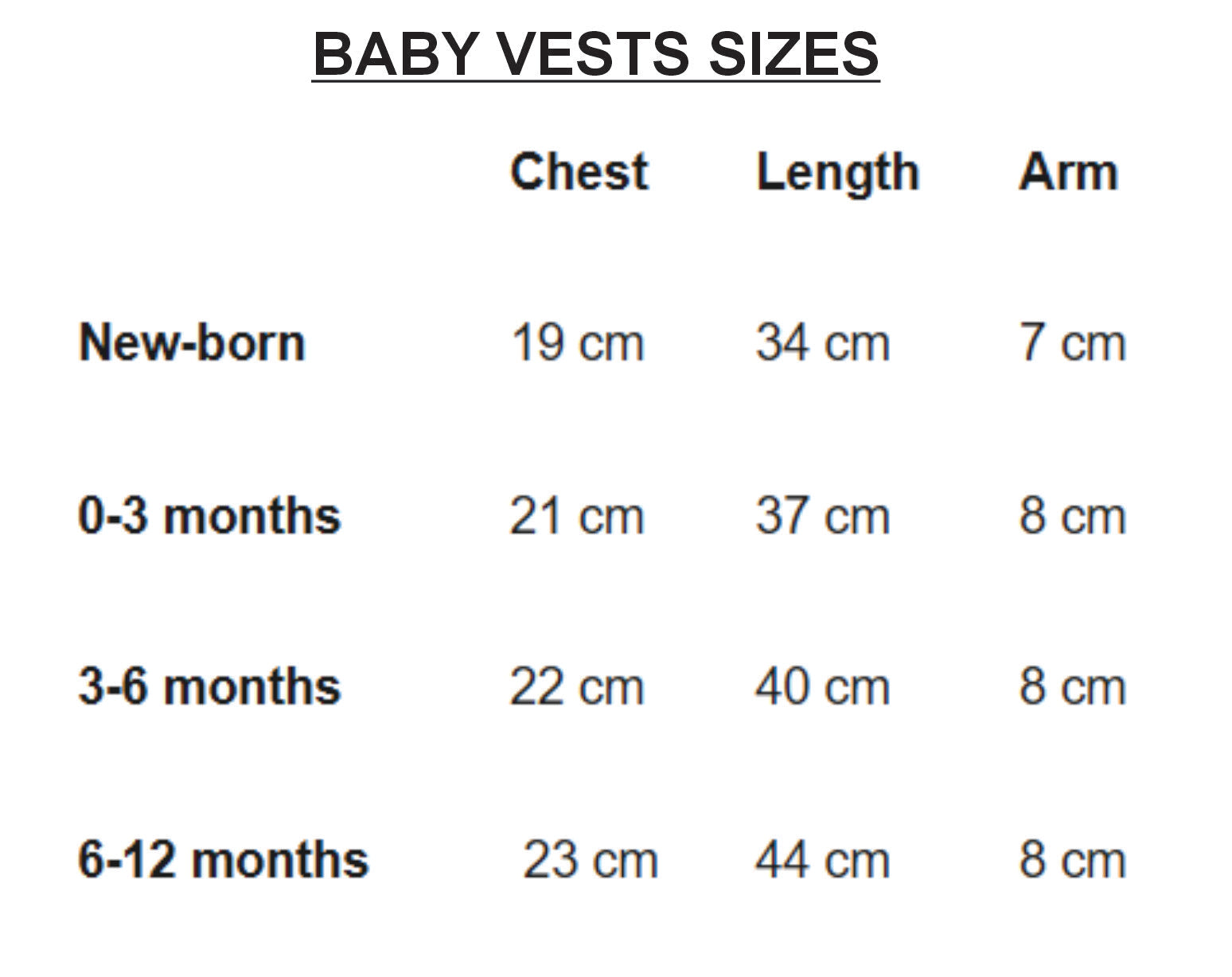 Hello world size guide