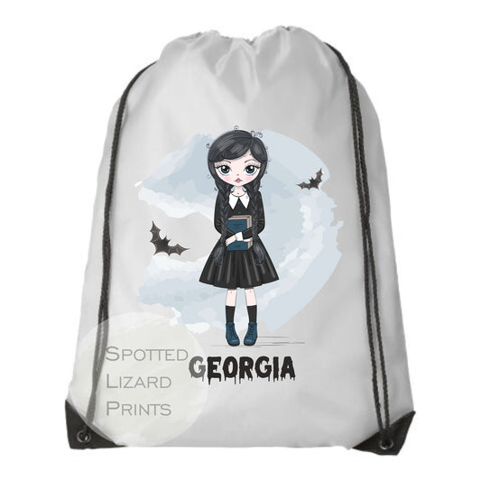 personalised wednesday addams Bag