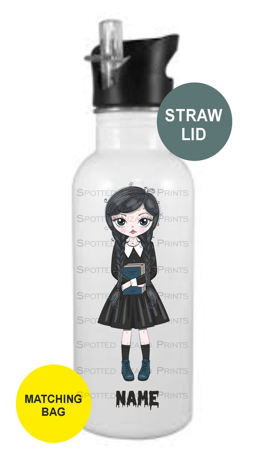 Wednesday addams water bottle