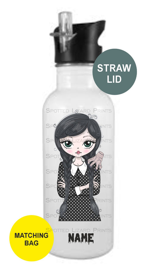 Wednesday addams water bottle