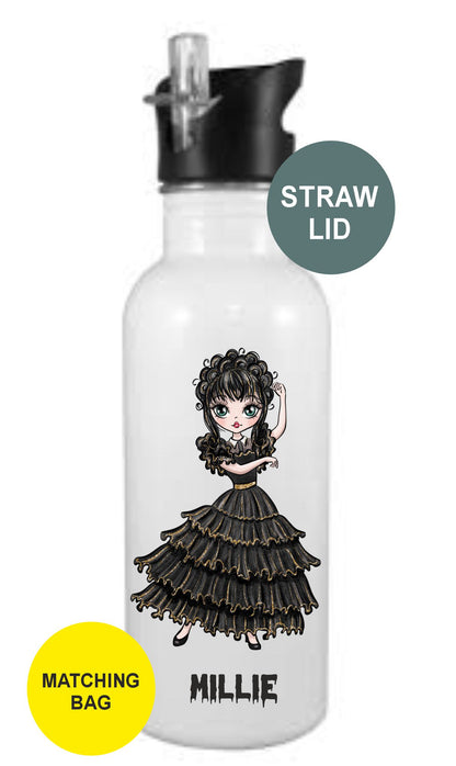 Personalised Wednesday Addams Kids Water Bottle l back to school drinks bottle - Wednesday Addams Gift