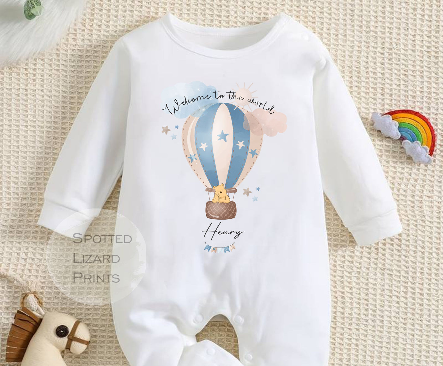Winnie the Pooh Baby Sleepsuit or Vest - Winnie the Pooh - New Baby announcement - Welcome to the world, Born in 2025 - Coming Home Outfit
