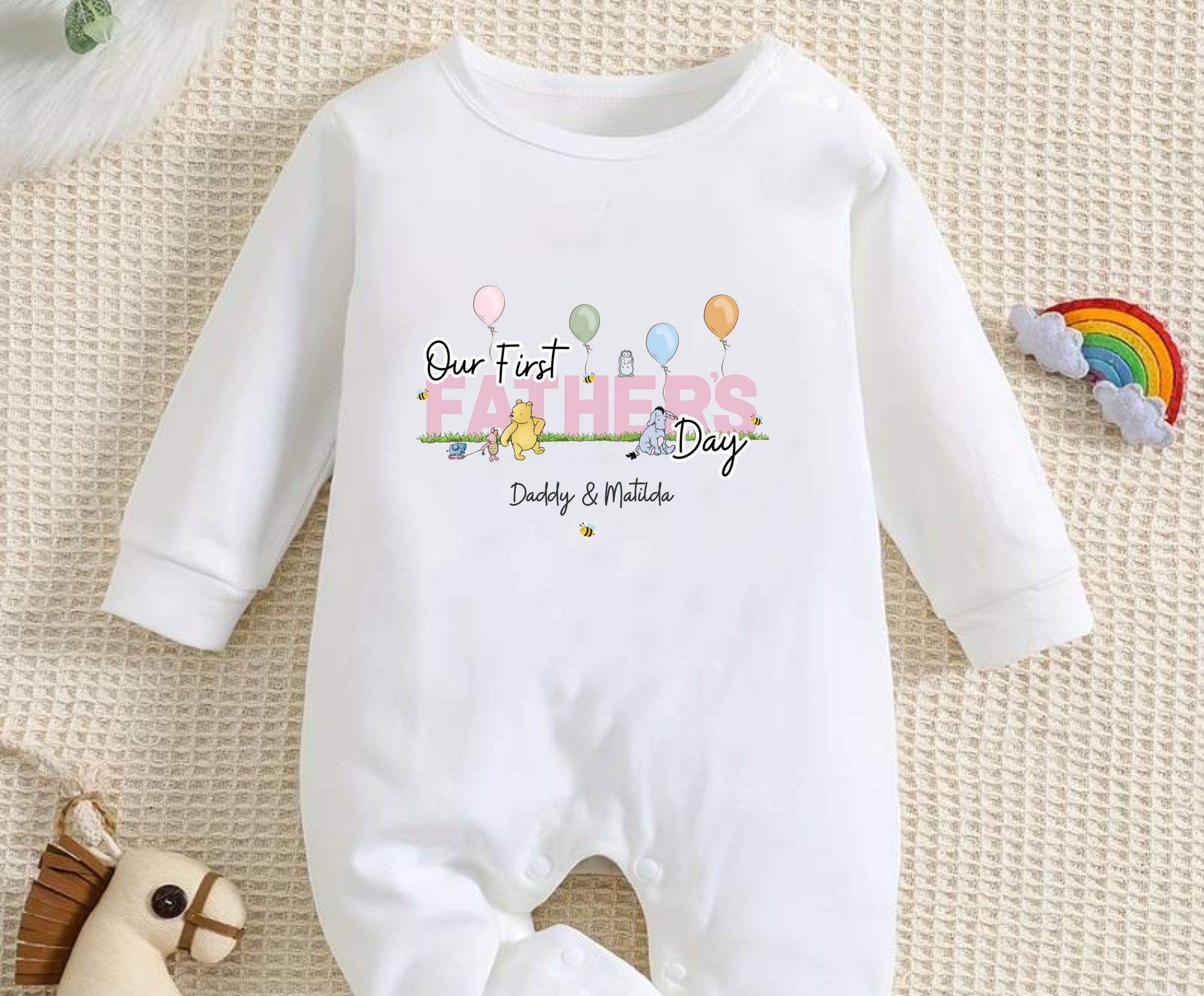 Fathers day Winnie the Pooh baby clothing