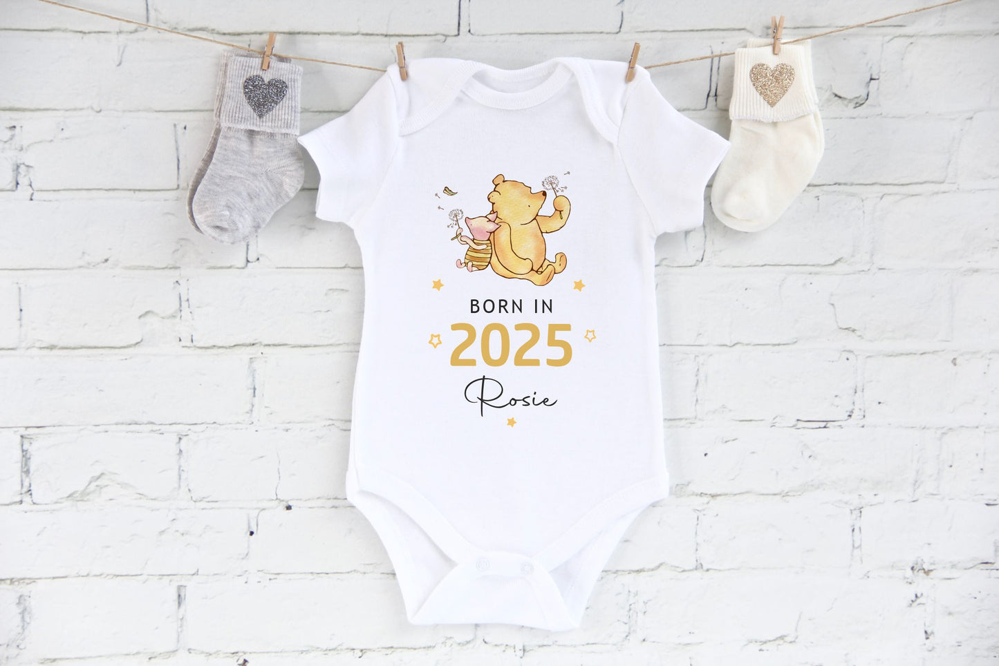 Born in 2025 personalised Baby Vest