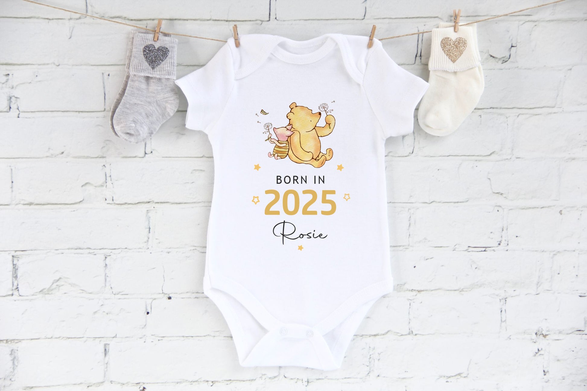 Born in 2025 personalised Baby Vest