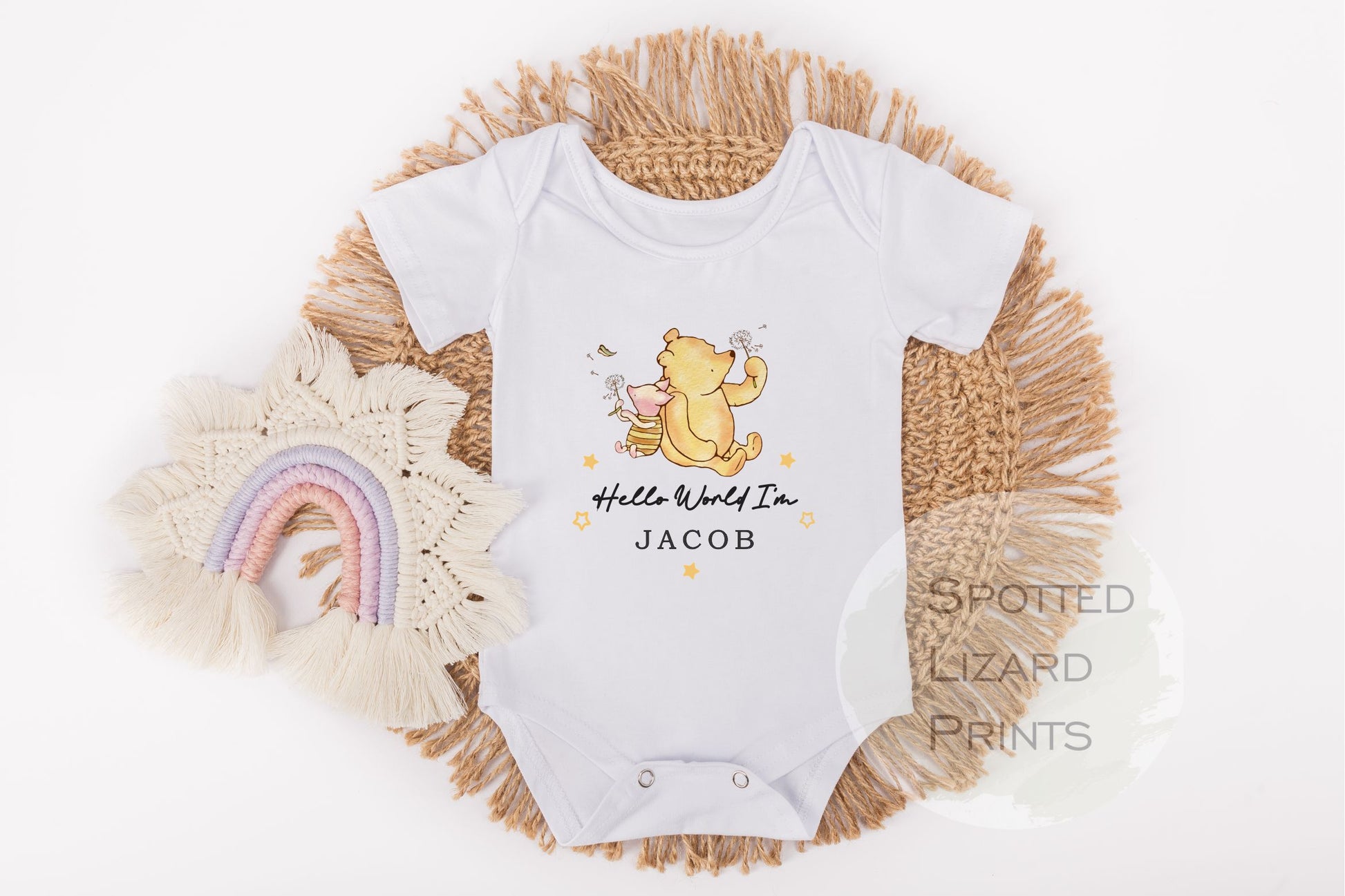 Winnie the Pooh White Baby Vest