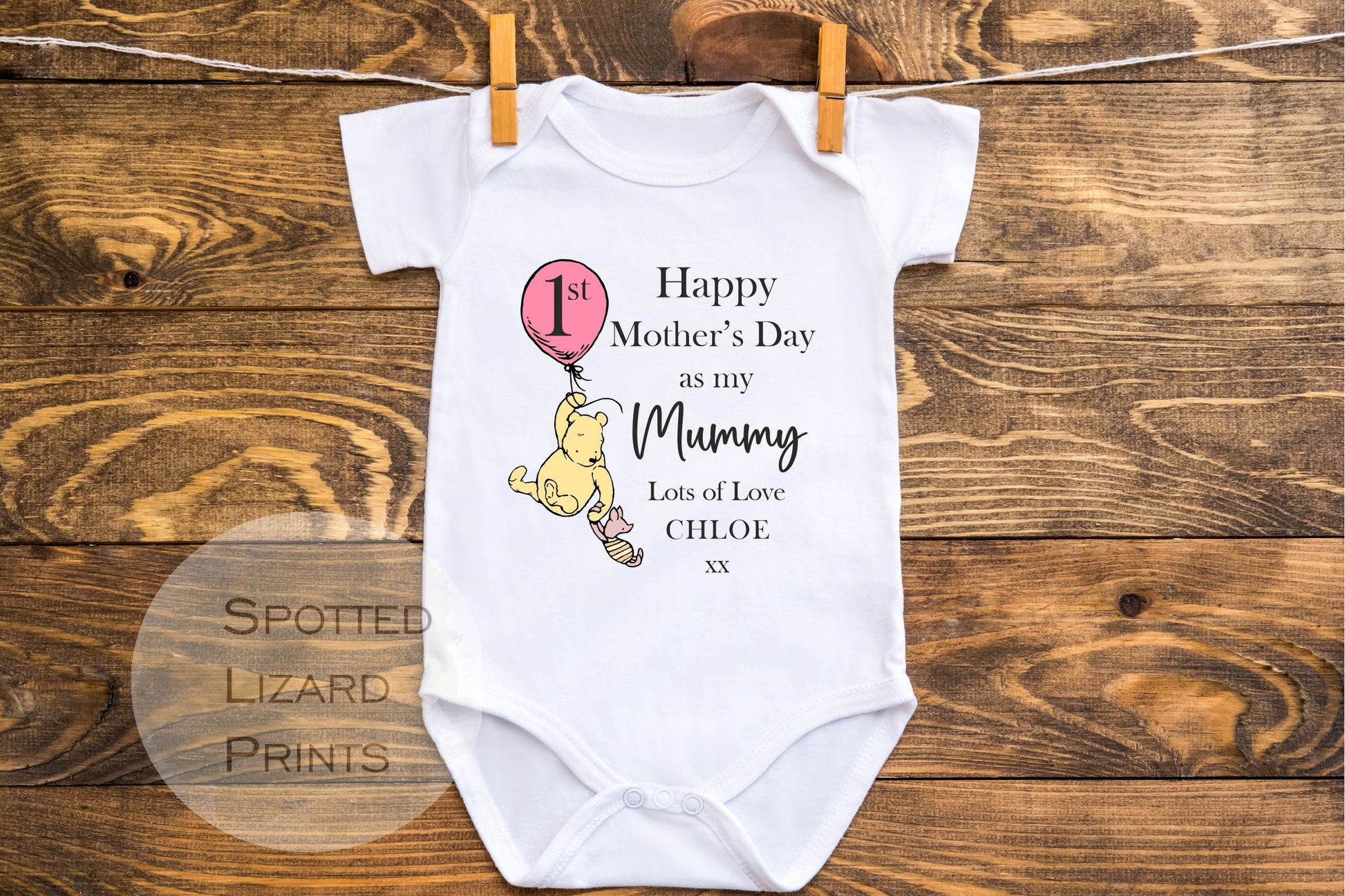 Winnie the pooh personalised Baby vest