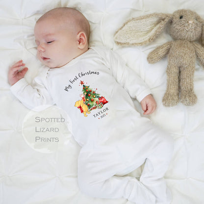 My first christmas personalised baby clothing