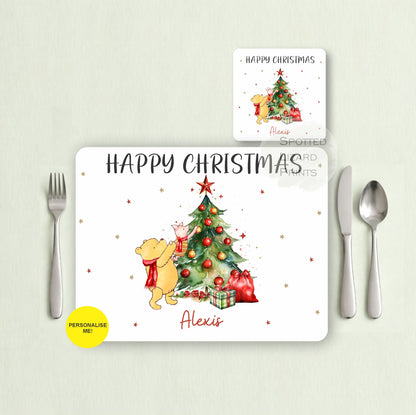 Gift for Kids - Personalised Placemat - Placemat and Coast set - Personalised Tableware - Personalised Coaster - 