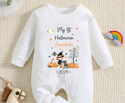 1st Halloween Baby Romper