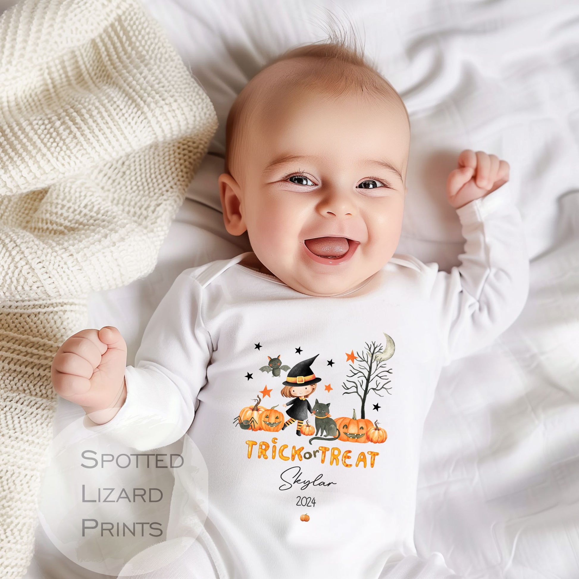 My first Halloween Baby sleepsuit