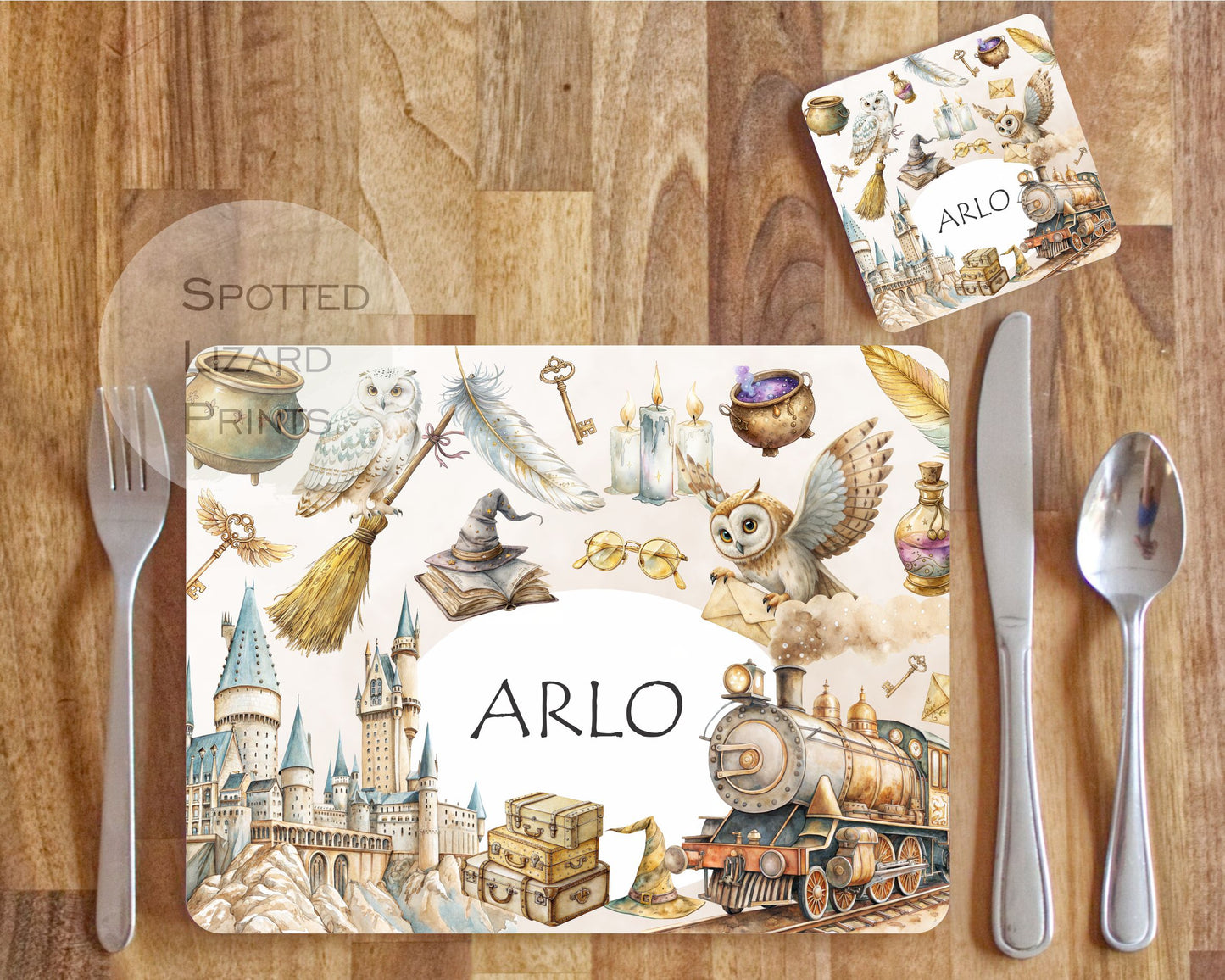 Wizard themed kids placemat