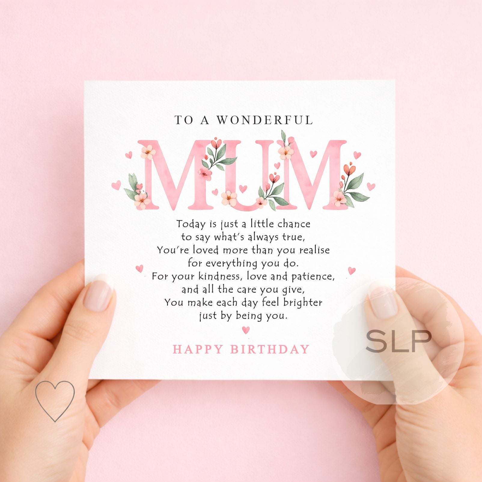 Mum Birthday Card | Beautiful Floral Mum Birthday Card | Happy Birthday Mum Card | Sentimental Mum Birthday Card | Birthday Card for Mum