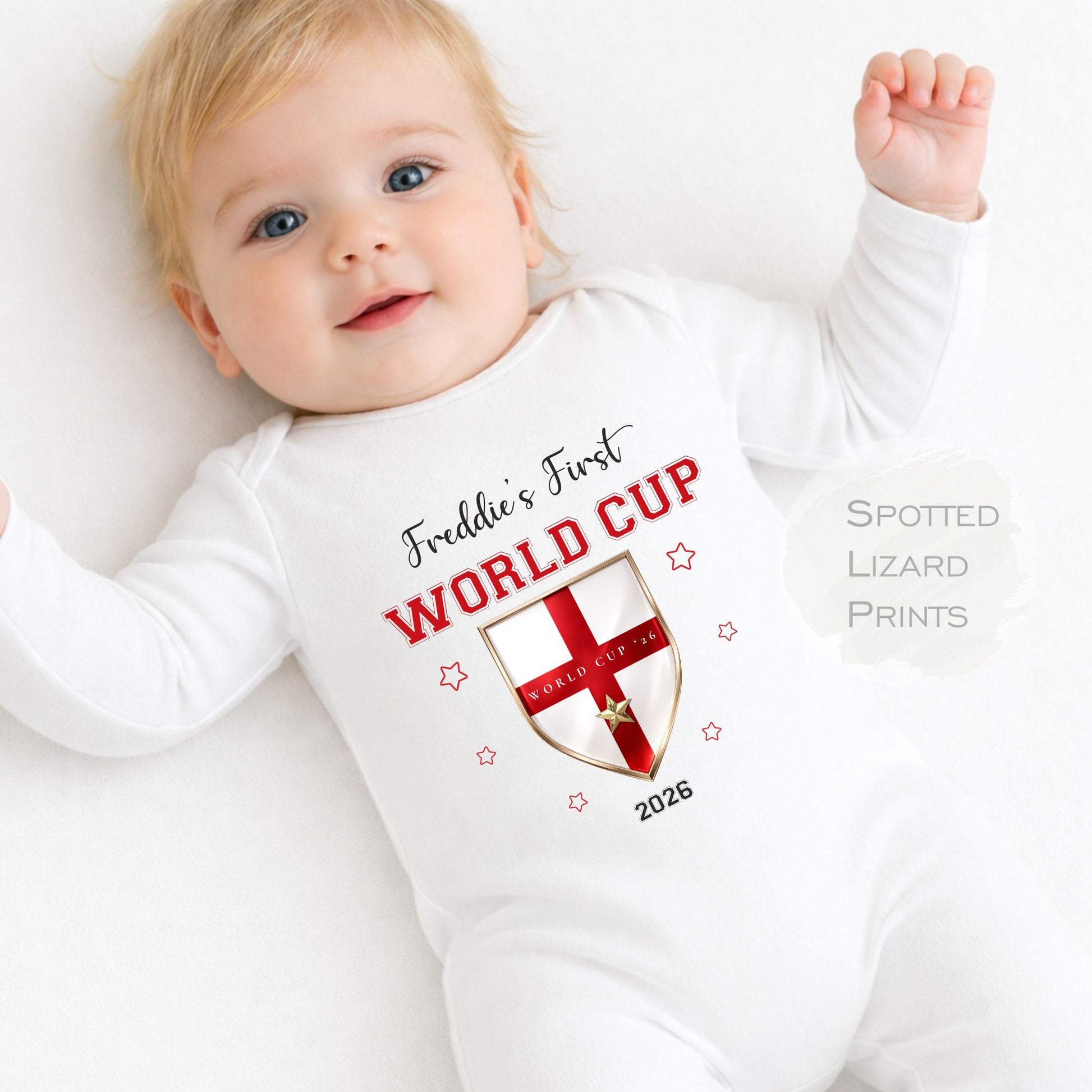Personalised My First World Cup It's Coming Home 2026, England Football, Come On England l Babygrow Bodysuit Vest T-shirt, Kids Baby Toddler