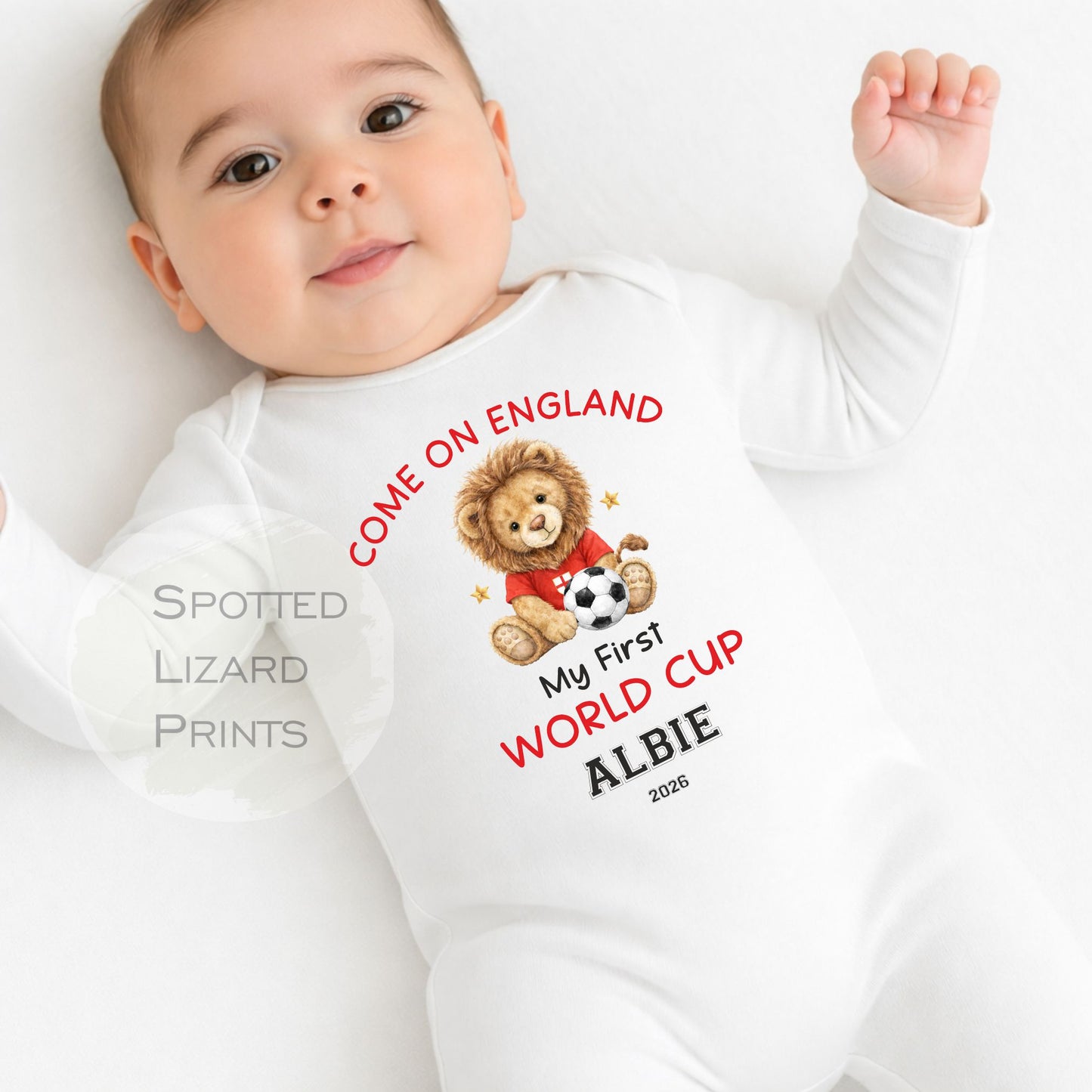 Personalised My First World Cup It's Coming Home 2026, England Football, Come On England l Babygrow Bodysuit Vest T-shirt, Kids Baby Toddler
