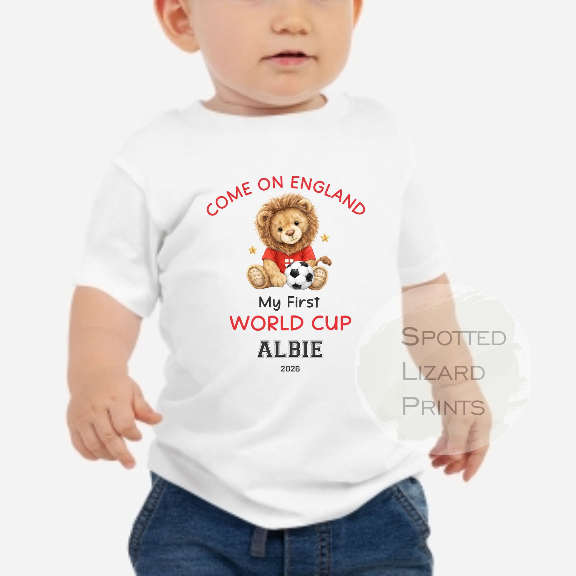 Personalised My First World Cup It's Coming Home 2026, England Football, Come On England l Babygrow Bodysuit Vest T-shirt, Kids Baby Toddler