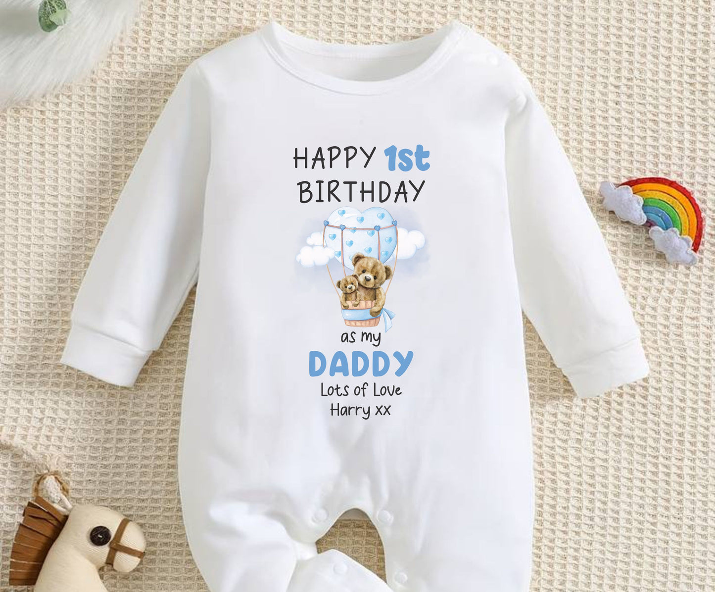 First Birthday Daddy personalised Baby romper