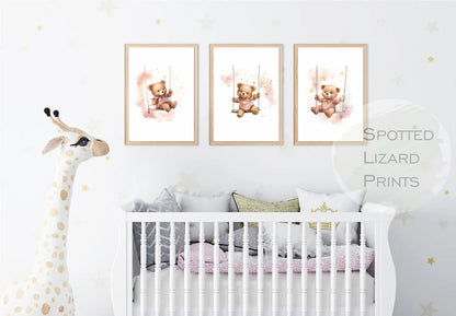 new baby teddy bear decorative nursery wall art