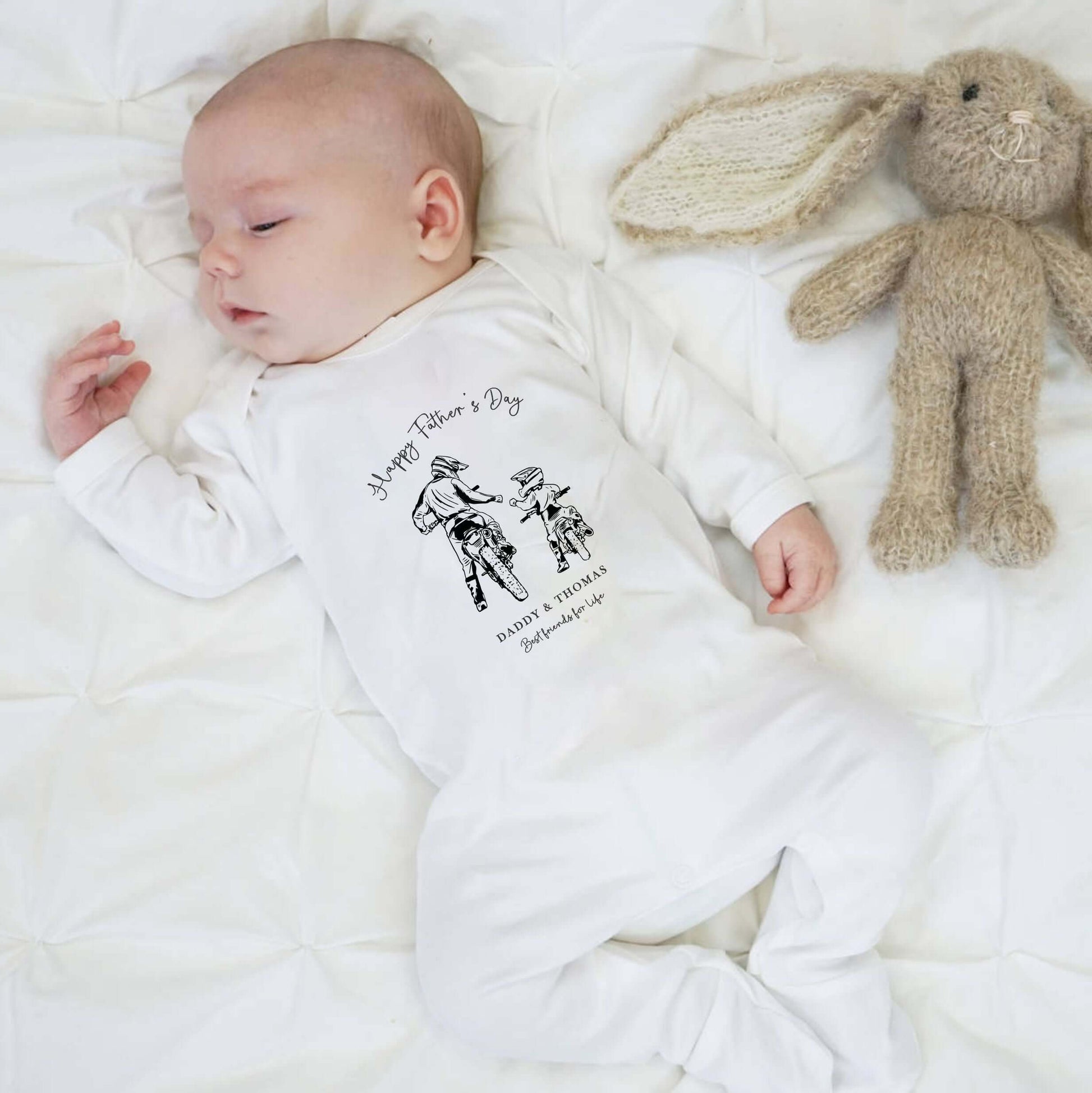 personalised fathers day baby clothing