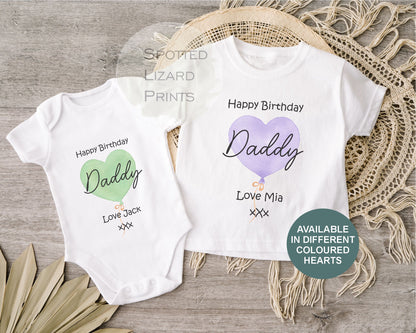 Happy Birthday DADDY Baby Outfit (First Birthday 1st Birthday Daddy Dad Birthday l New Dad Gift)