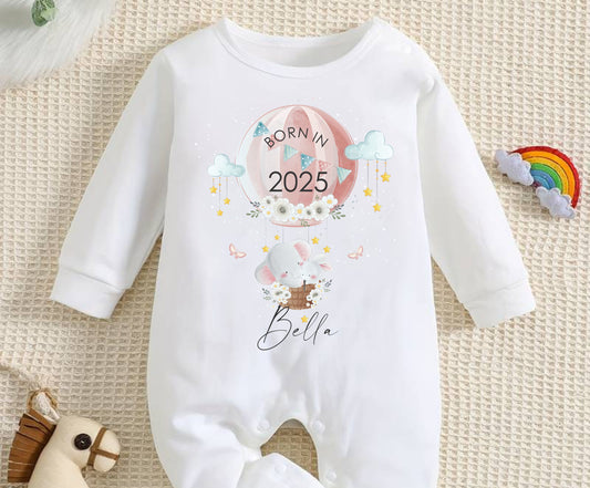 Born in 2025, personalised Elephant outfit