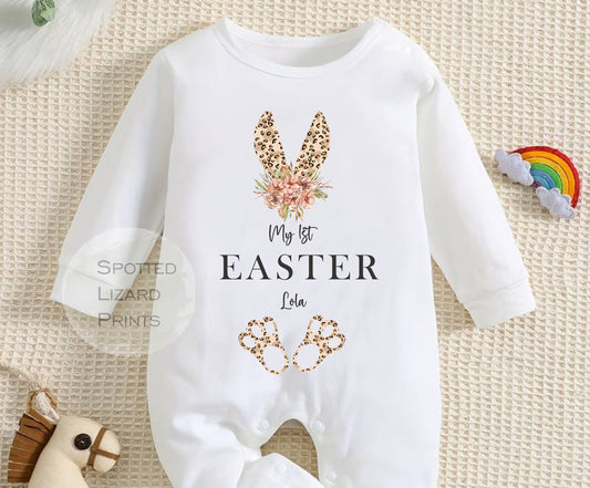 Personalised My First Easter Sleepsuit Baby Girl / Boy Outfit First Easter 1st Easter - Easter