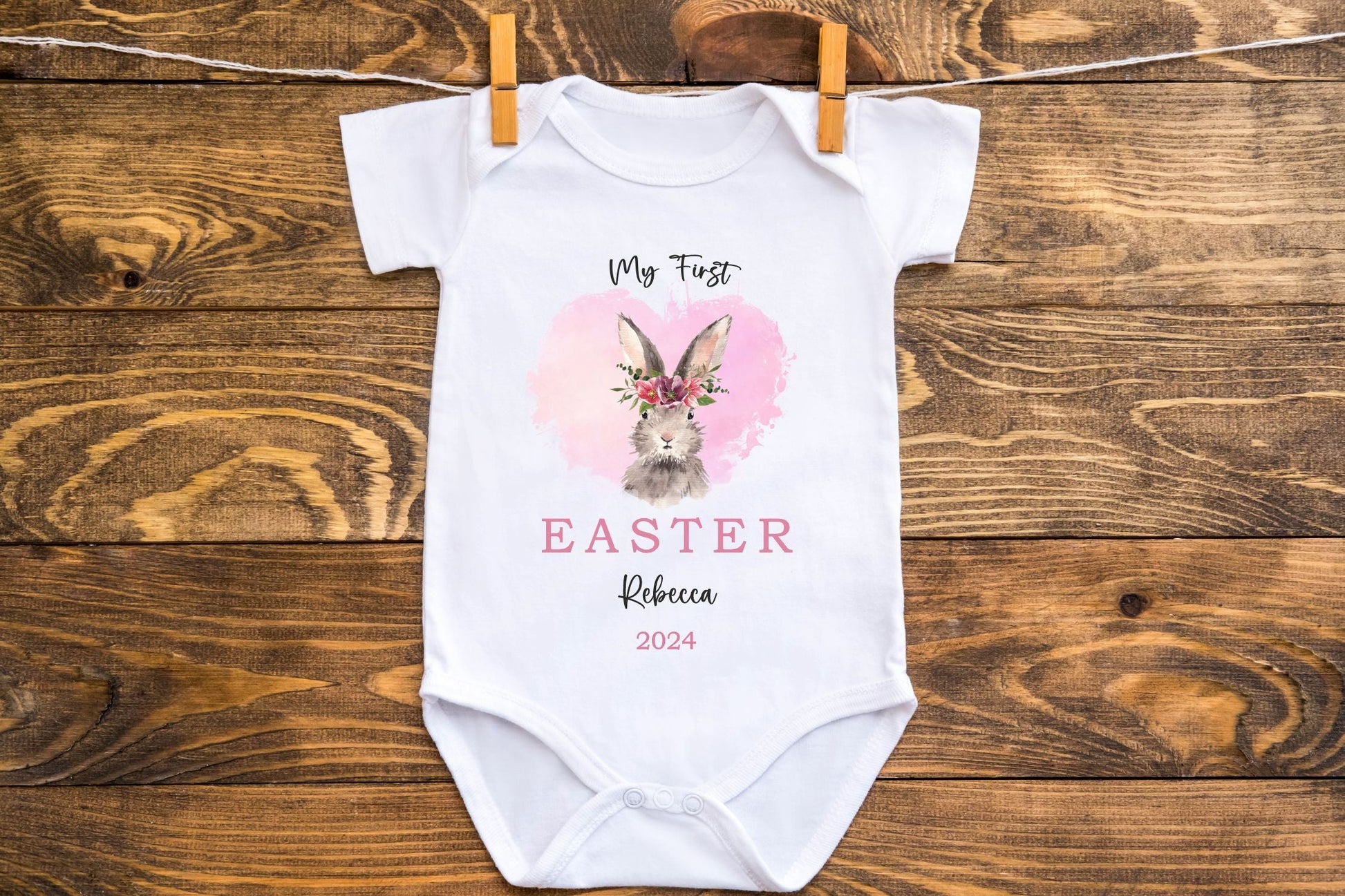 my 1st easter baby vest