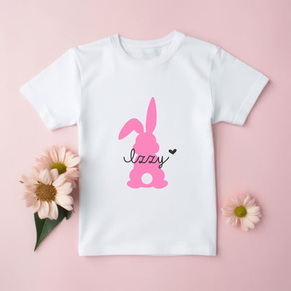 Personalised Baby clothing. Unique Hand printed Gift for Easter. White Baby Clothes.