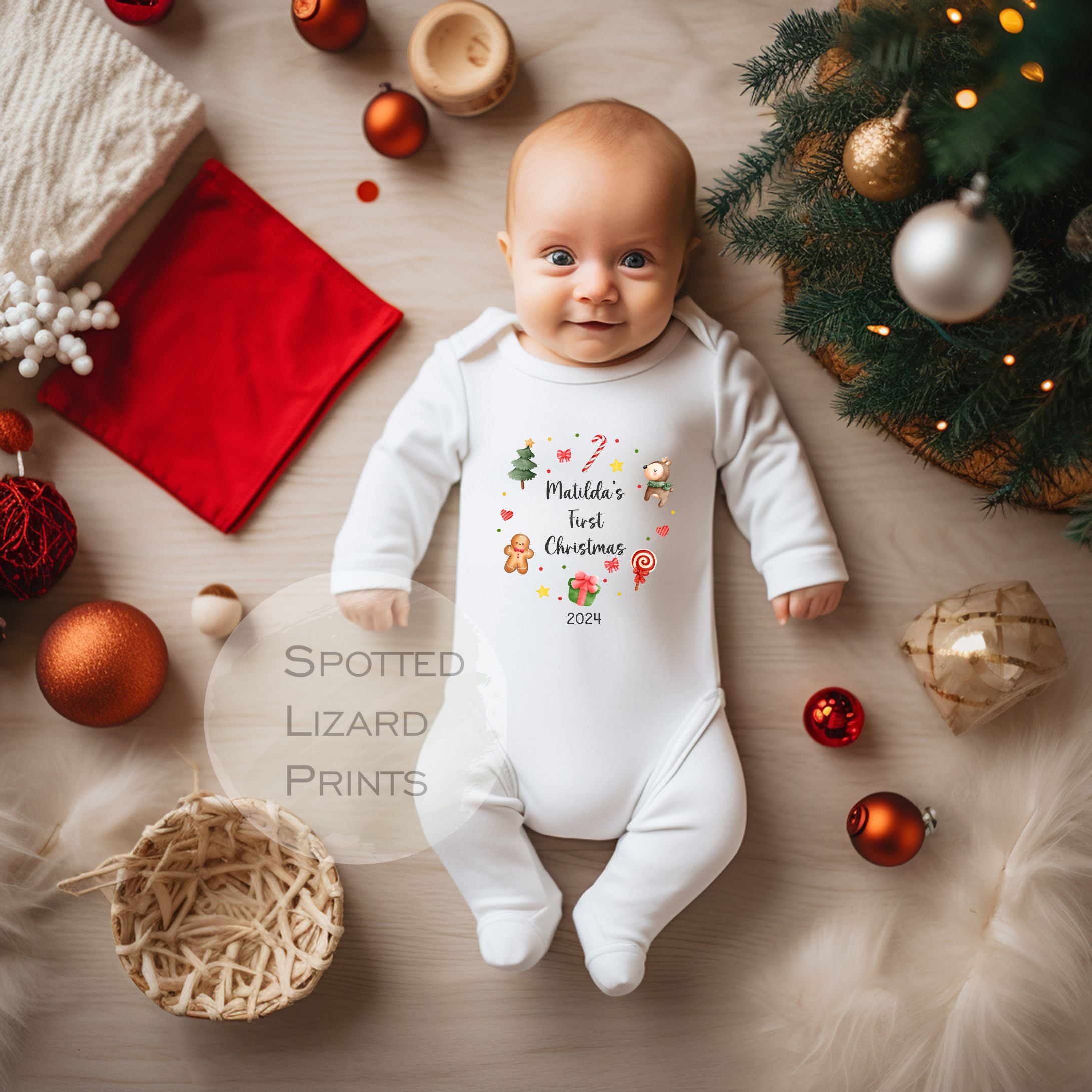 First christmas baby outfit hotsell