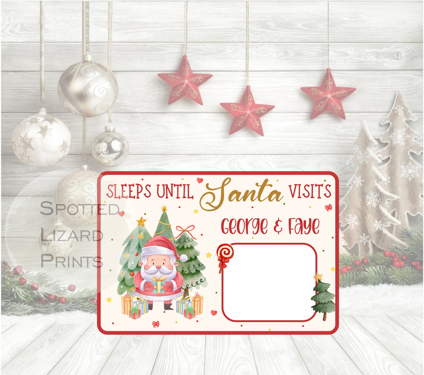 Sleeps until Santa arrives Sign