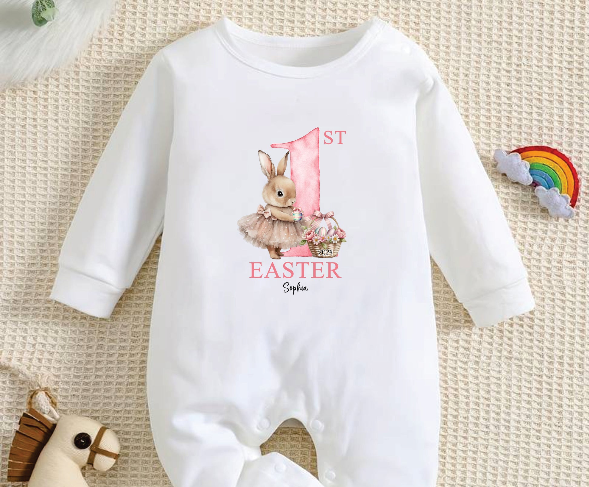 My First Easter personalised Baby romper