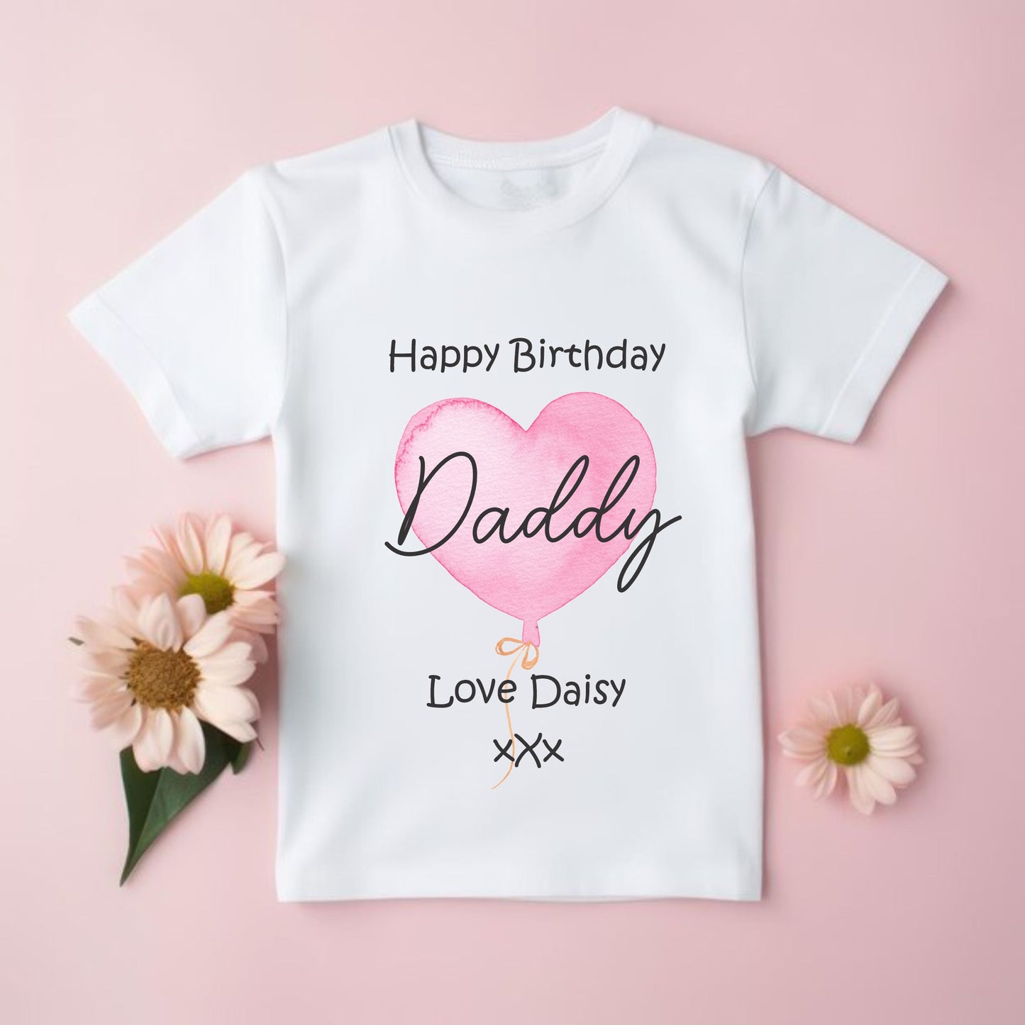 Personalised Happy Birthday Clothing. Unique Hand printed Gift for Birthdays.