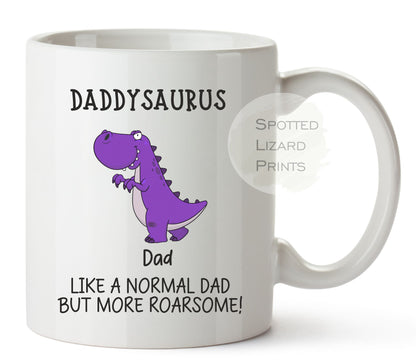 Daddysaurus Dinosaur Mug & Coaster | Father's Day | Dinosaur Dad Mug - Best Dad